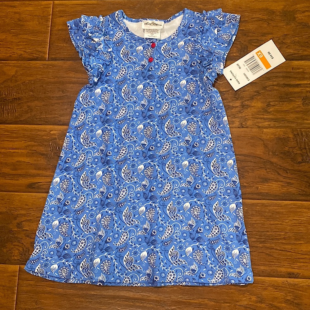 Rare Editions NWT Girls Paisley Print Knit A-Line Dress